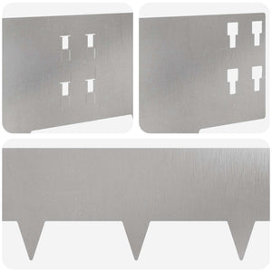 Περίγραμμα γκαζόν 10 pcs 100 x 20 cm Ατσάλι Ασημί - Pakobazaar