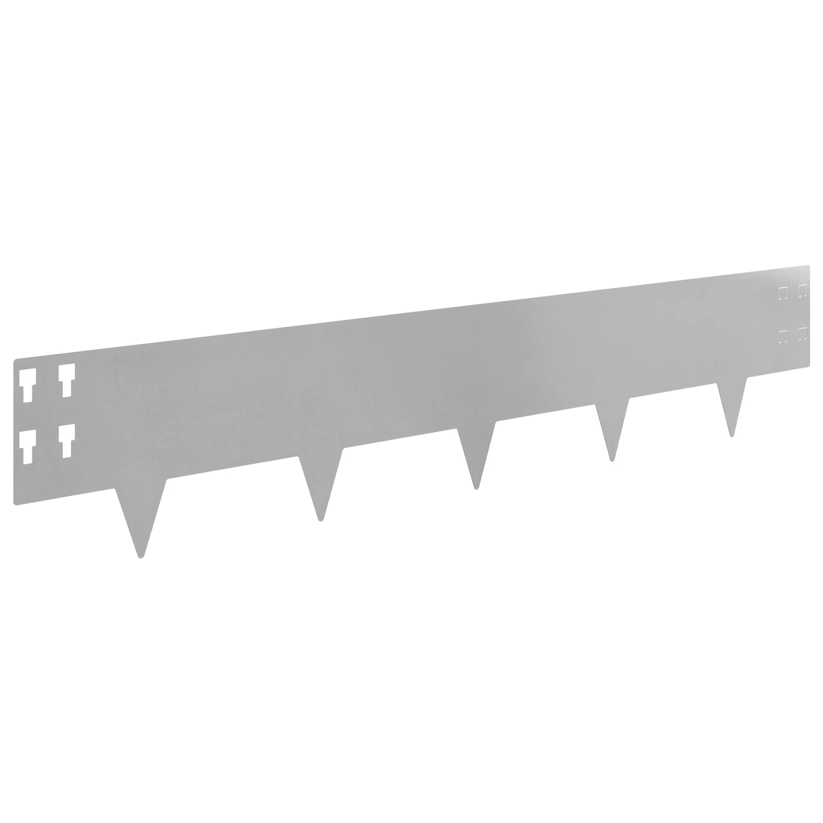 Περίγραμμα γκαζόν 30 pcs 100 x 20 cm Ατσάλι Ασημί