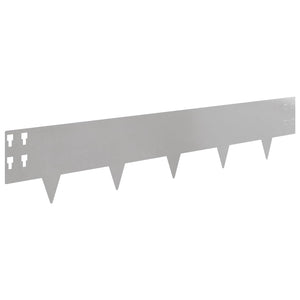 Περίγραμμα γκαζόν 30 pcs 100 x 20 cm Ατσάλι Ασημί - Pakobazaar