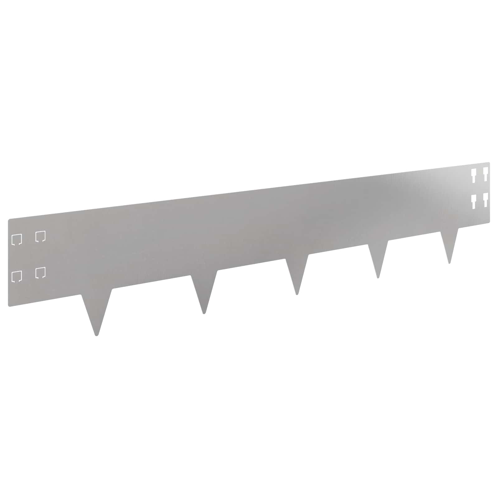 Περίγραμμα γκαζόν 50 pcs 100 x 20 cm Ατσάλι Ασημί