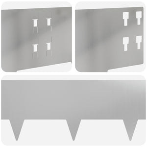 Περίγραμμα γκαζόν 10 pcs 100 x 20 cm Ατσάλι Ασημί - Pakobazaar