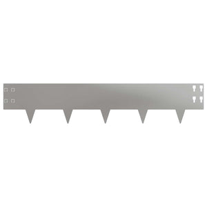 Περίγραμμα γκαζόν 10 pcs 100 x 20 cm Ατσάλι Ασημί - Pakobazaar