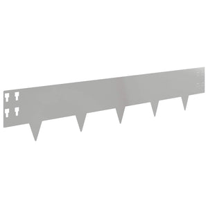 Περίγραμμα γκαζόν 30 pcs 100 x 20 cm Ατσάλι Ασημί - Pakobazaar