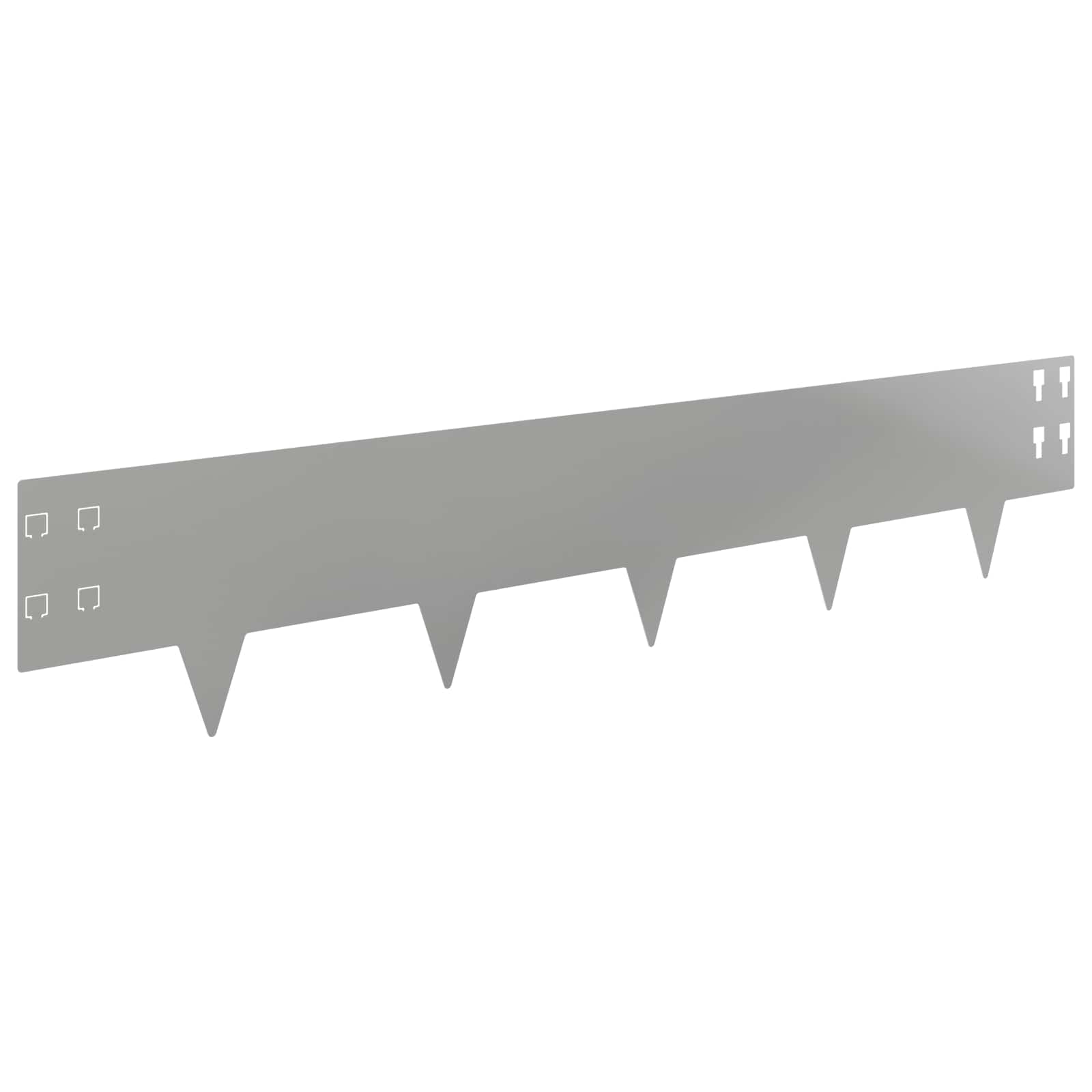 Περίγραμμα γκαζόν 50 pcs 100 x 20 cm Ατσάλι Ασημί