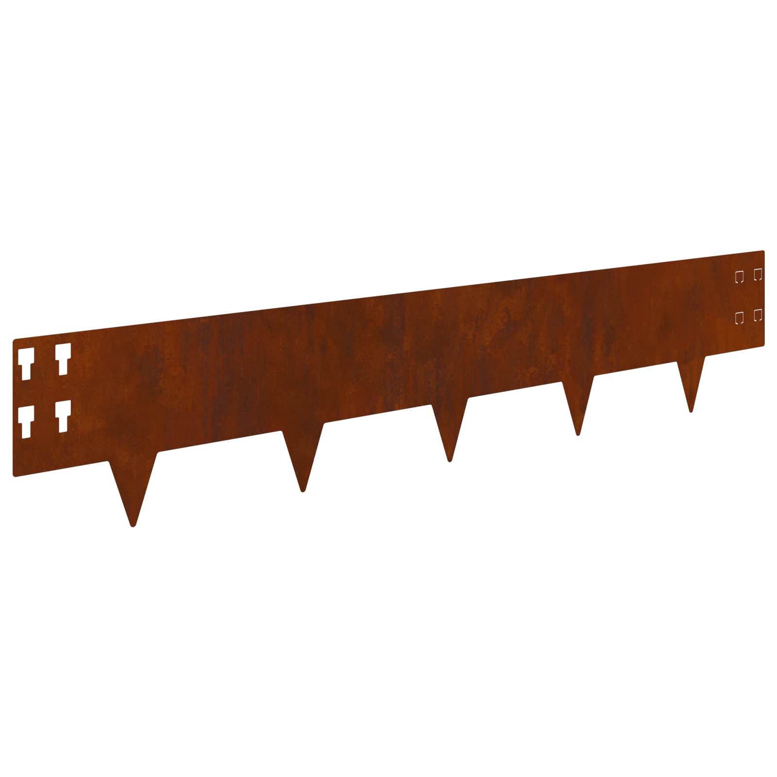 Περίγραμμα γκαζόν 10 pcs 100 x 20 cm Ατσάλι Σκ rusty