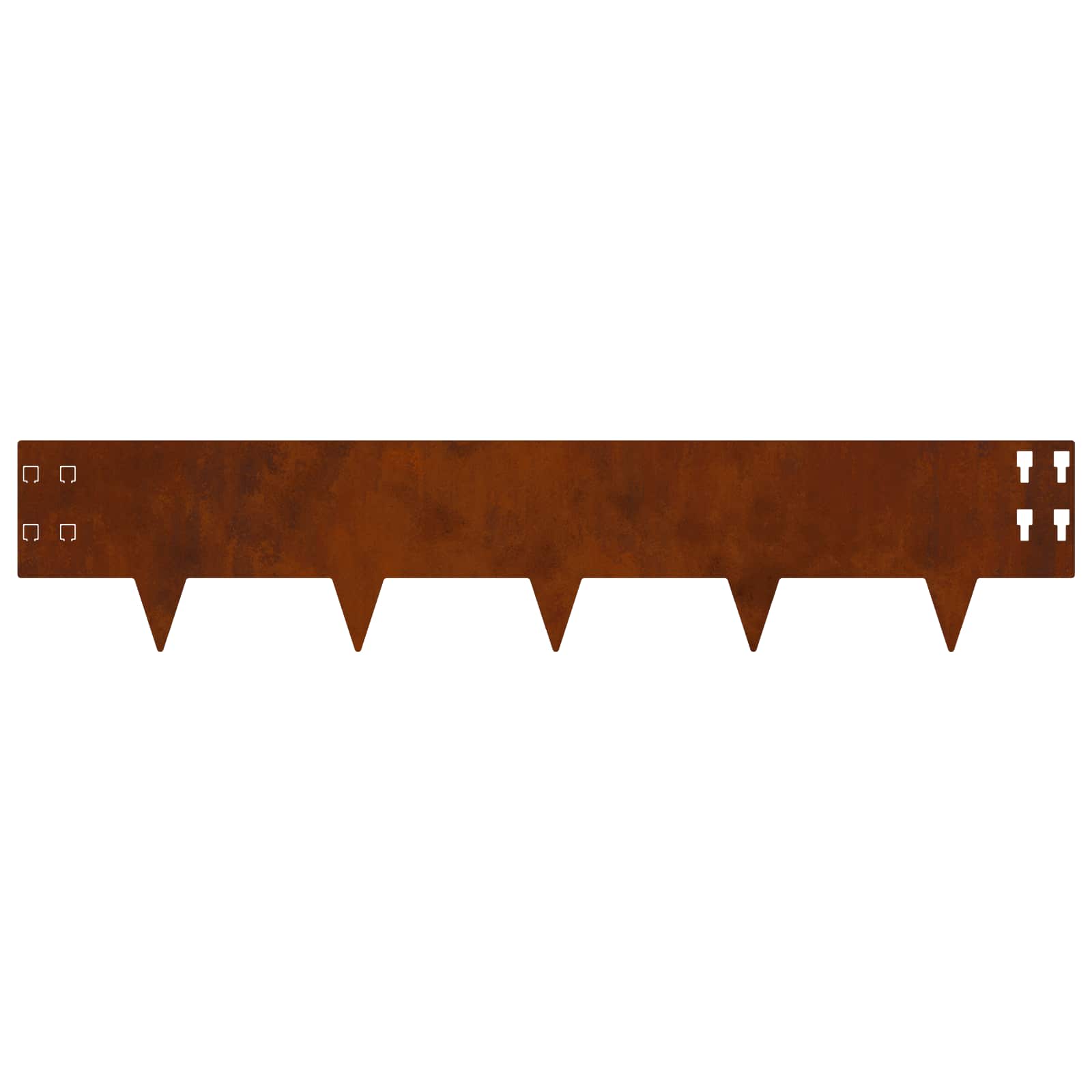 Περίγραμμα γκαζόν 20 pcs 100 x 20 cm Ατσάλι Σκ rusty
