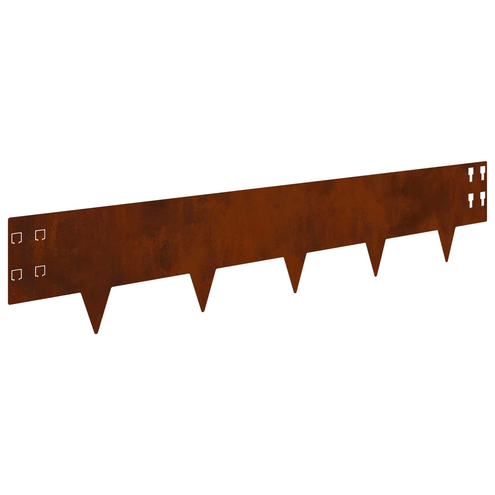 Περίγραμμα γκαζόν 50 pcs 100 x 20 cm Ατσάλι Σκ rusty