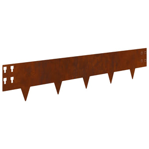 Περίγραμμα γκαζόν 50 pcs 100 x 20 cm Ατσάλι Σκ rusty - Pakobazaar