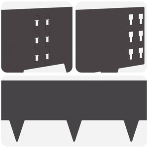 Περίγραμμα γκαζόν 20 pcs 100 x 25 cm Ατσάλι Μαύρο - Pakobazaar