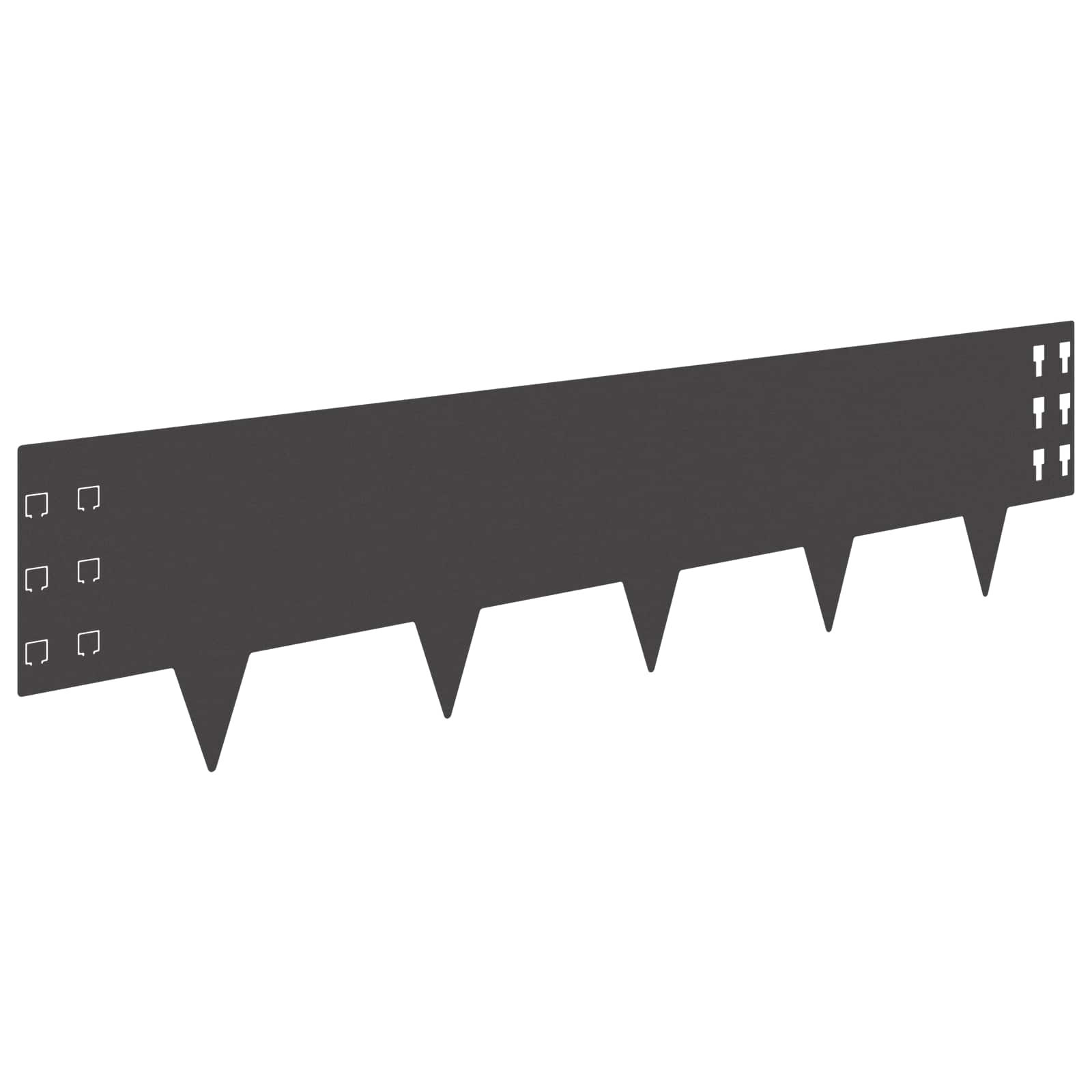 Περίγραμμα γκαζόν 30 pcs 100 x 25 cm Ατσάλι Μαύρο