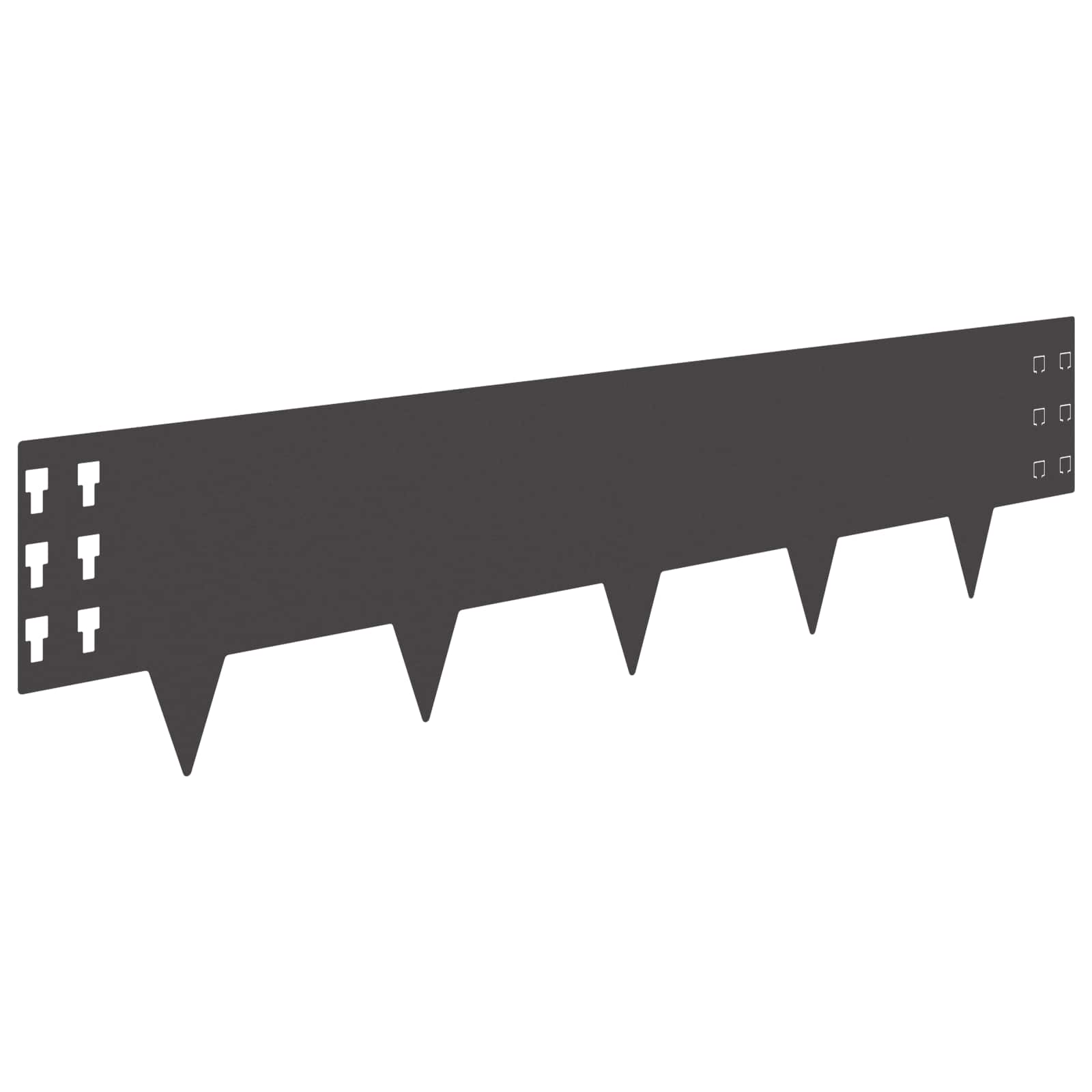 Περίγραμμα γκαζόν 30 pcs 100 x 25 cm Ατσάλι Μαύρο