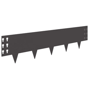 Περίγραμμα γκαζόν 30 pcs 100 x 25 cm Ατσάλι Μαύρο - Pakobazaar