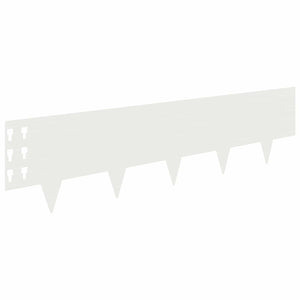 Περίγραμμα γκαζόν 10 pcs 100 x 25 cm Ατσάλι Λευκό - Pakobazaar