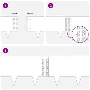 Περίγραμμα γκαζόν 20 pcs 100 x 25 cm Ατσάλι Λευκό - Pakobazaar