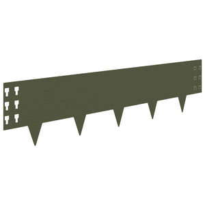 Περίγραμμα γκαζόν 20 pcs 100 x 25 cm Ατσάλι Λαδί - Pakobazaar