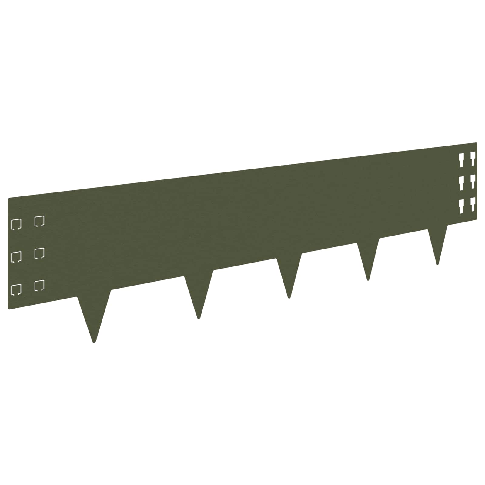 Περίγραμμα γκαζόν 30 pcs 100 x 25 cm Ατσάλι Λαδί