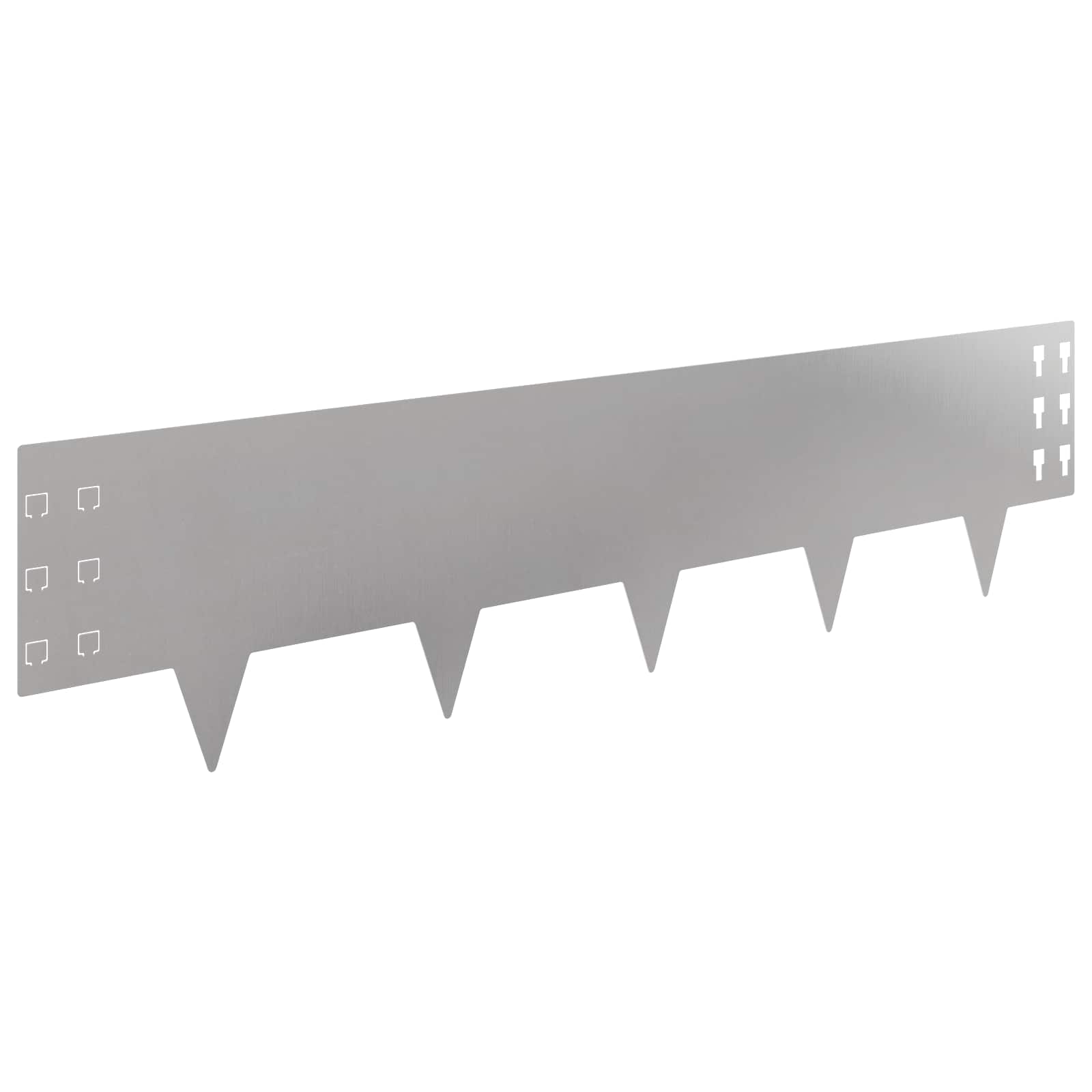 Περίγραμμα γκαζόν 10 pcs 100 x 25 cm Ατσάλι Ασημί