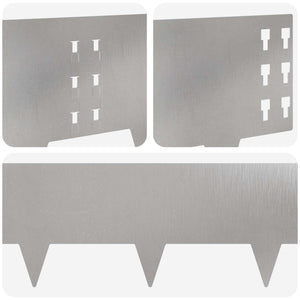 Περίγραμμα γκαζόν 20 pcs 100 x 25 cm Ατσάλι Ασημί - Pakobazaar