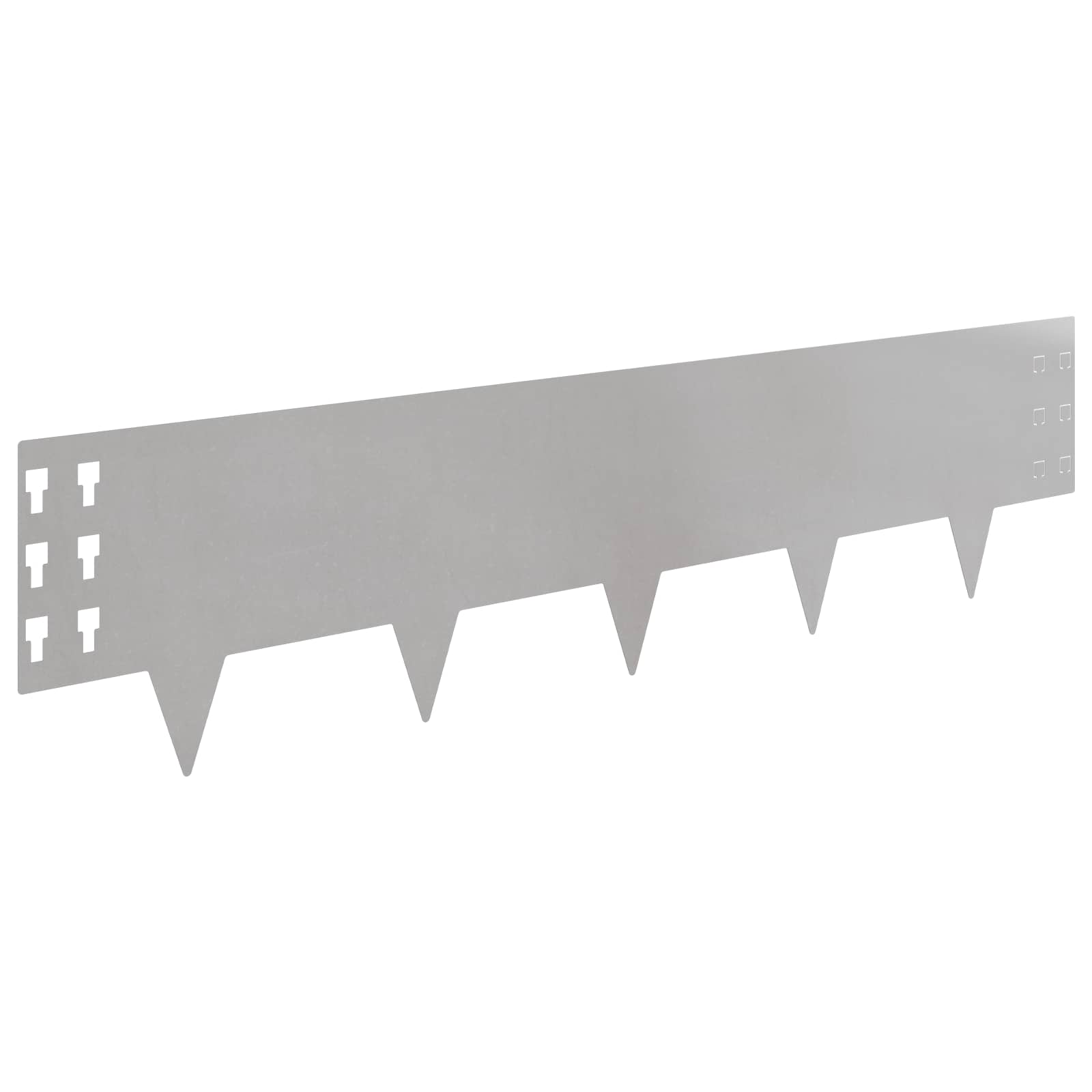 Περίγραμμα γκαζόν 30 pcs 100 x 25 cm Ατσάλι Ασημί
