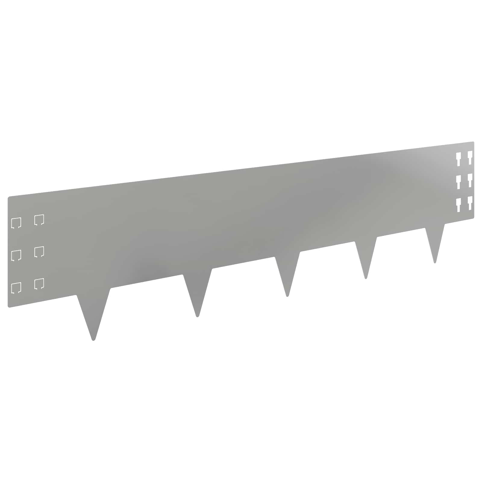 Περίγραμμα γκαζόν 10 pcs 100 x 25 cm Ατσάλι Ασημί