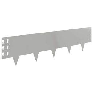 Περίγραμμα γκαζόν 10 pcs 100 x 25 cm Ατσάλι Ασημί - Pakobazaar
