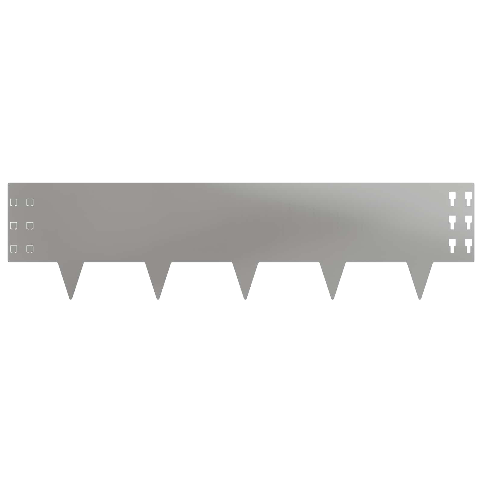 Περίγραμμα γκαζόν 10 pcs 100 x 25 cm Ατσάλι Ασημί