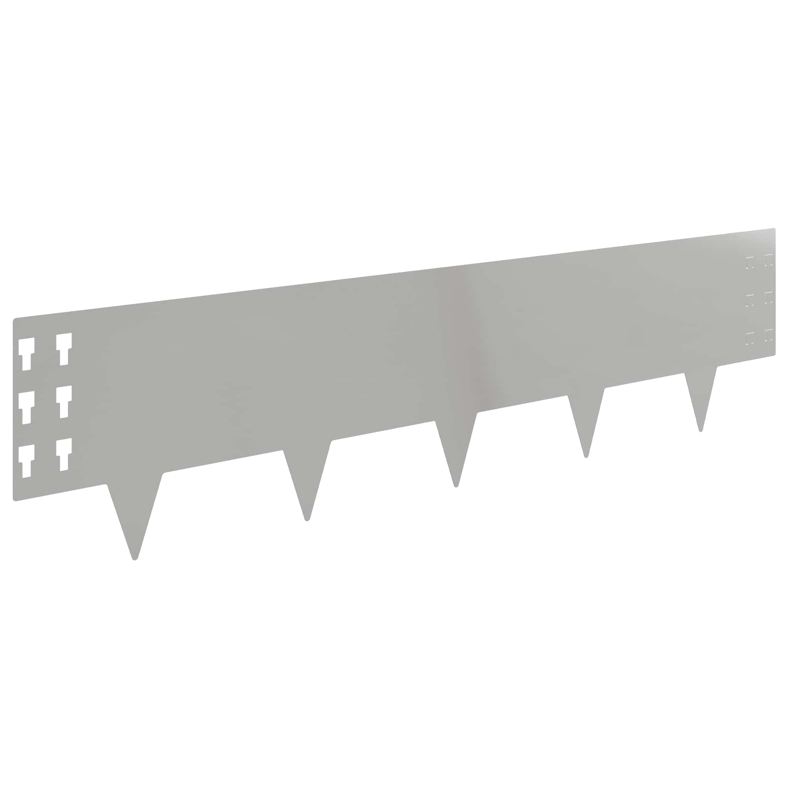 Περίγραμμα γκαζόν 20 pcs 100 x 25 cm Ατσάλι Ασημί
