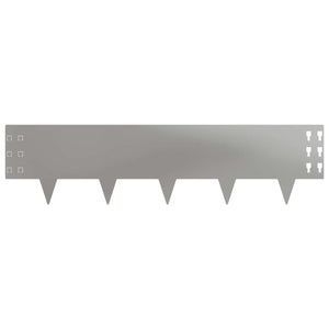 Περίγραμμα γκαζόν 20 pcs 100 x 25 cm Ατσάλι Ασημί - Pakobazaar