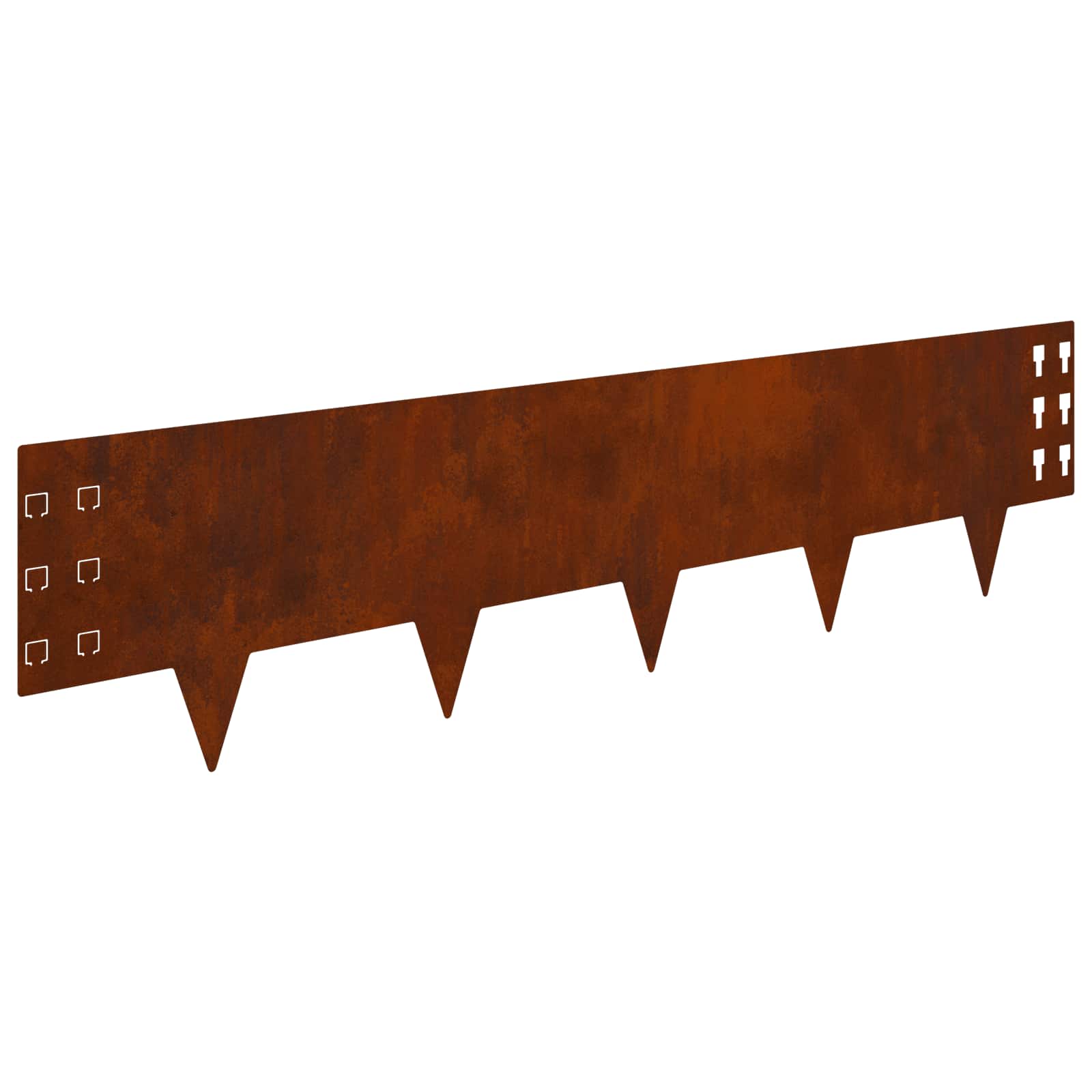Περίγραμμα γκαζόν 10 pcs 100 x 25 cm Ατσάλι Σκ rusty - Pakobazaar