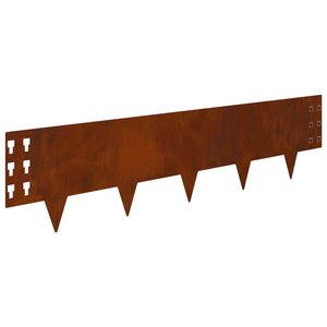 Περίγραμμα γκαζόν 20 pcs 100 x 25 cm Ατσάλι Σκ rusty - Pakobazaar