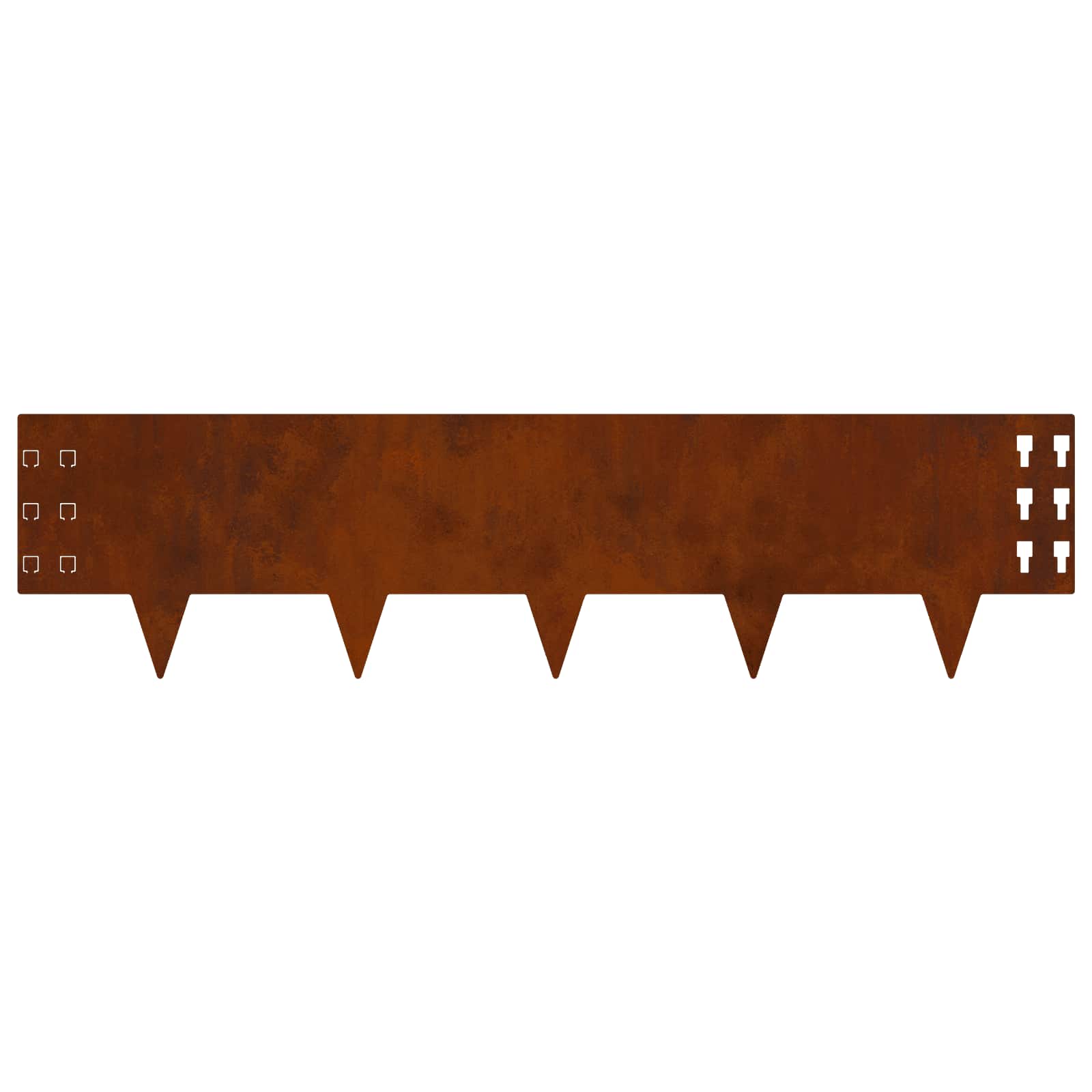 Περίγραμμα γκαζόν 30 pcs 100 x 25 cm Ατσάλι Σκ rusty