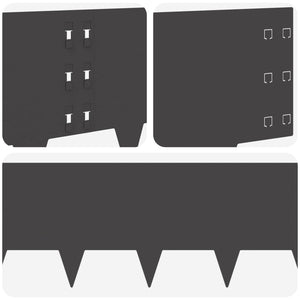 Περίγραμμα γκαζόν 30 pcs 100 x 30 cm Ατσάλι Μαύρο - Pakobazaar