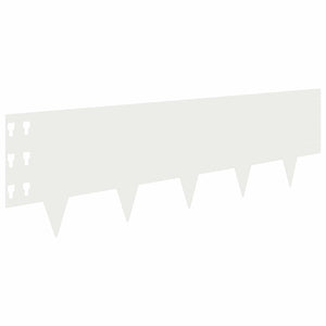 Περίγραμμα γκαζόν 10 pcs 100 x 30 cm Ατσάλι Λευκό - Pakobazaar
