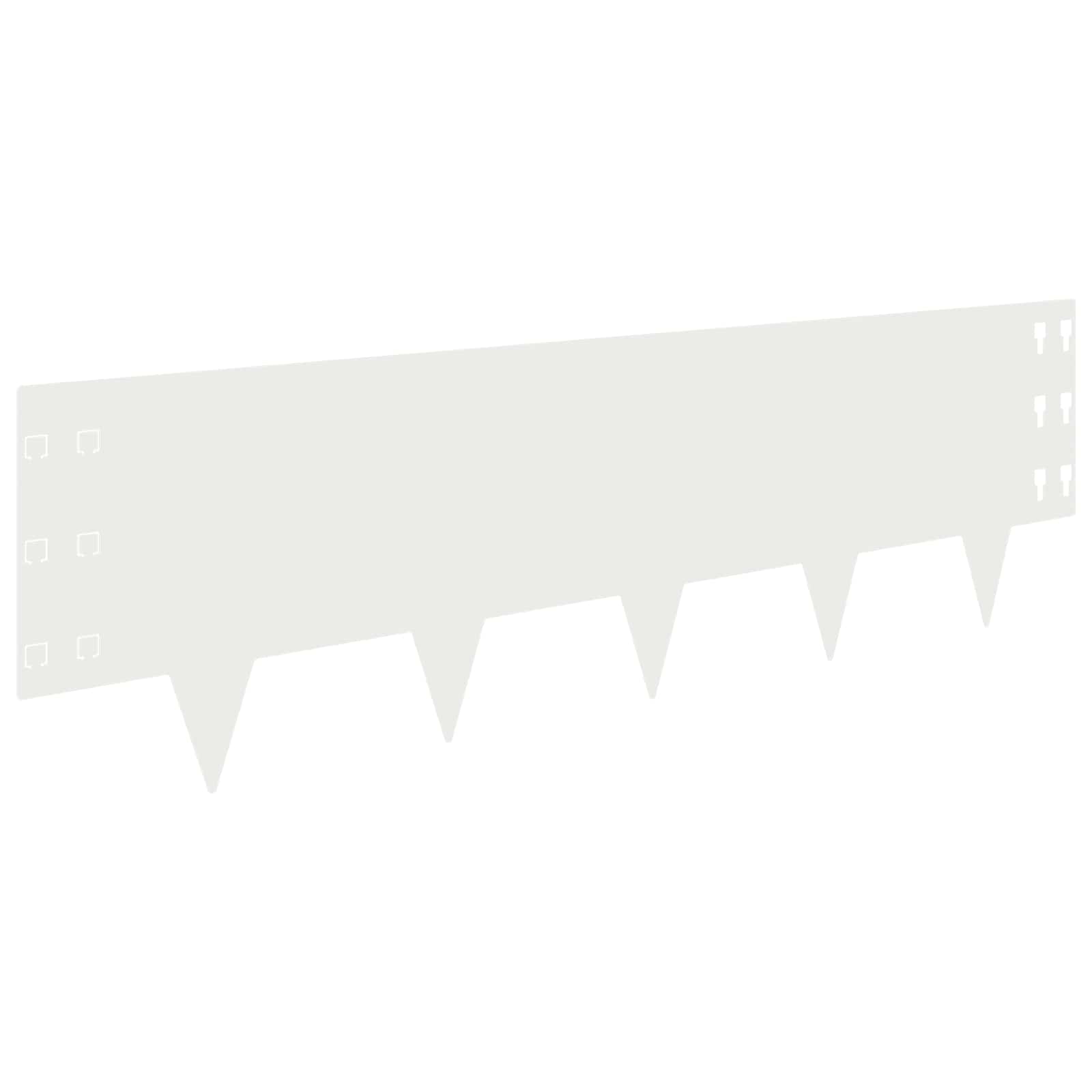 Περίγραμμα γκαζόν 20 pcs 100 x 30 cm Ατσάλι Λευκό - Pakobazaar