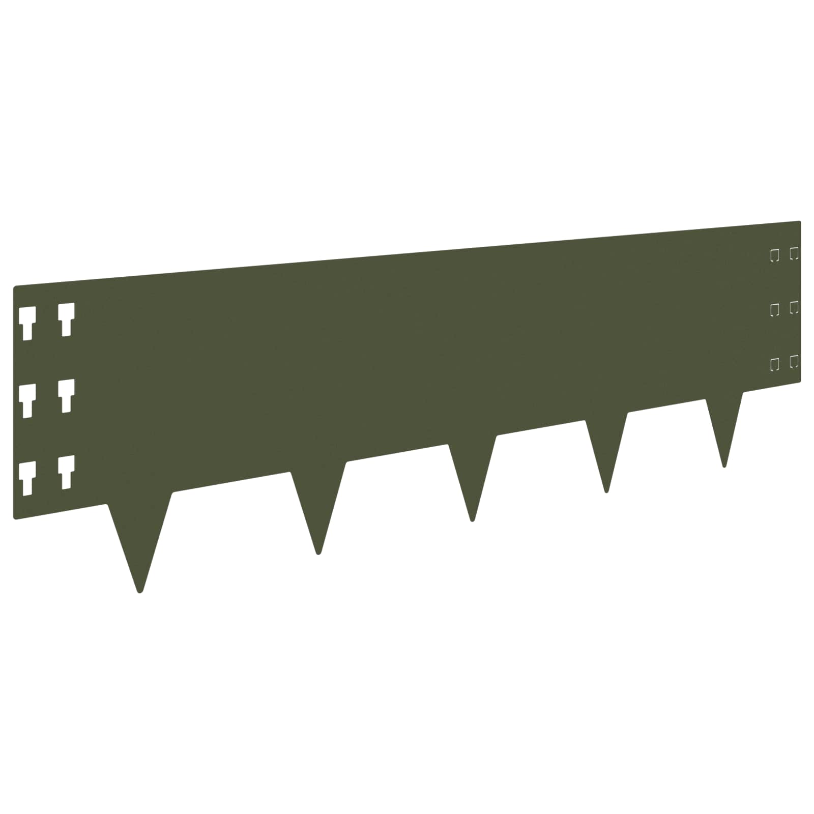 Περίγραμμα γκαζόν 10 pcs 100 x 30 cm Ατσάλι Λαδί