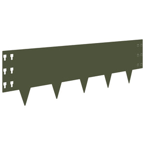 Περίγραμμα γκαζόν 10 pcs 100 x 30 cm Ατσάλι Λαδί - Pakobazaar