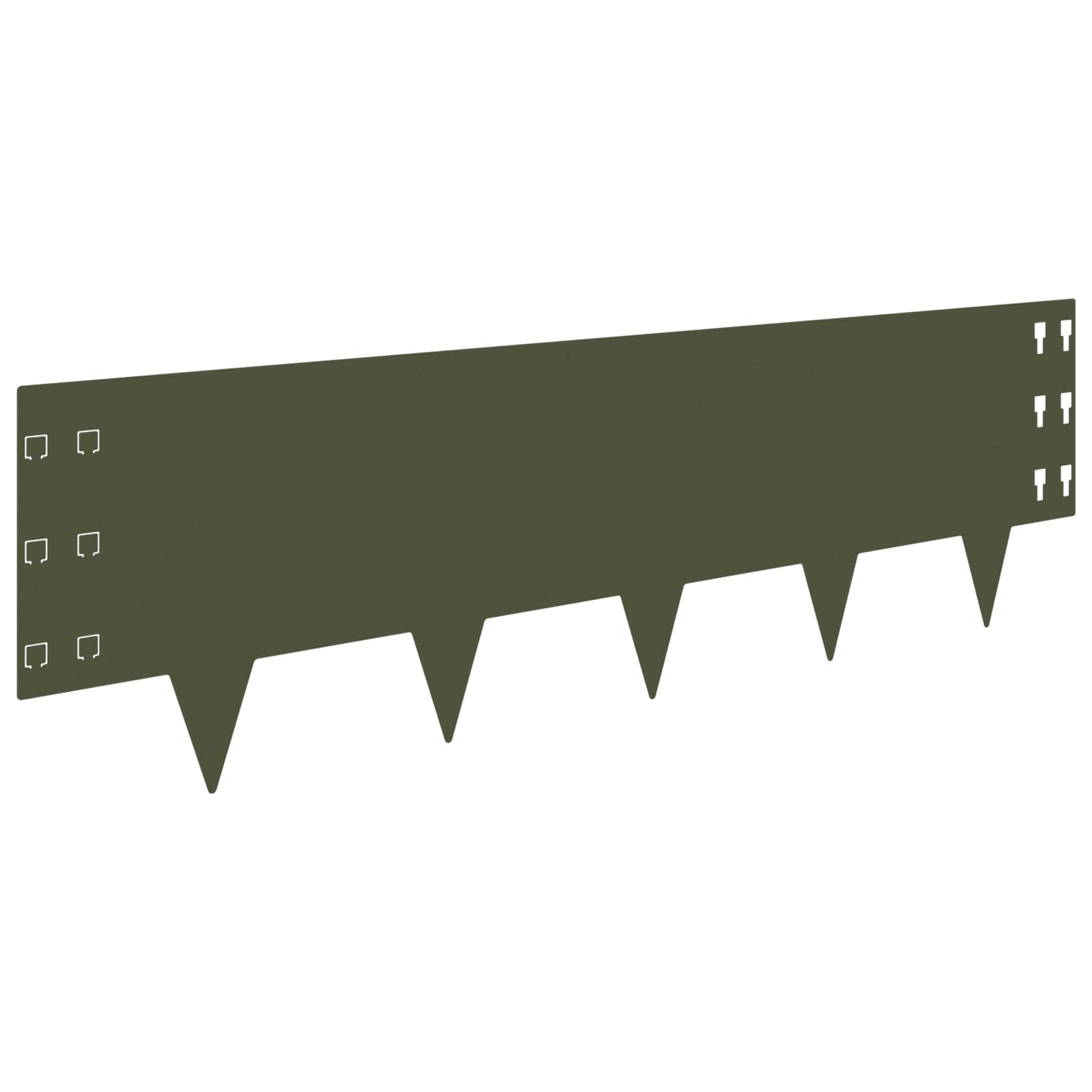 Περίγραμμα γκαζόν 20 pcs 100 x 30 cm Ατσάλι Λαδί