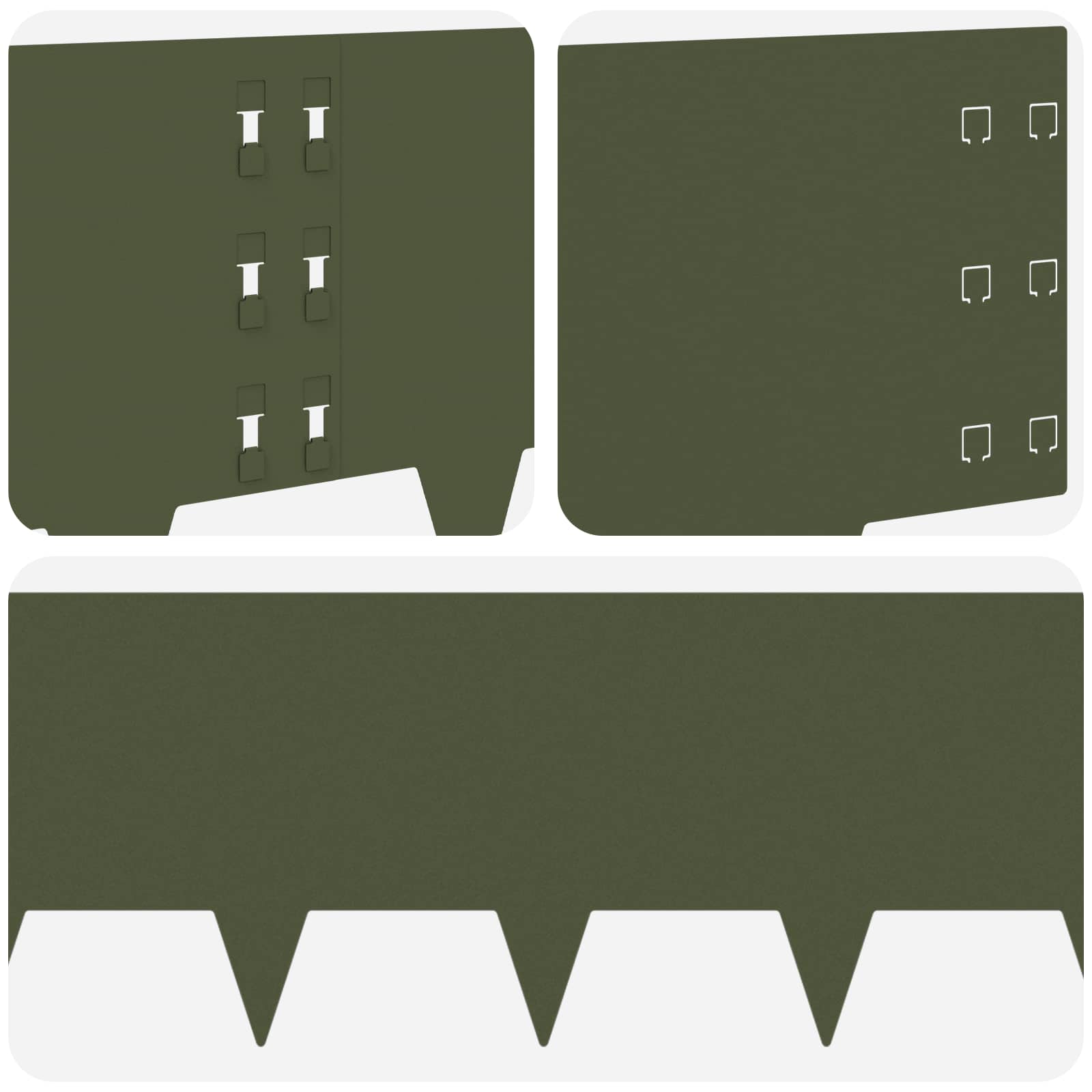 Περίγραμμα γκαζόν 30 pcs 100 x 30 cm Ατσάλι Λαδί