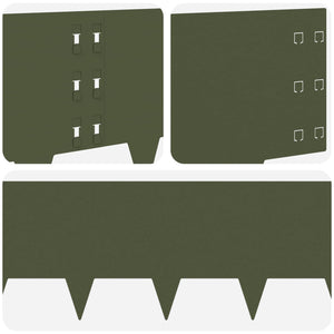 Περίγραμμα γκαζόν 30 pcs 100 x 30 cm Ατσάλι Λαδί - Pakobazaar