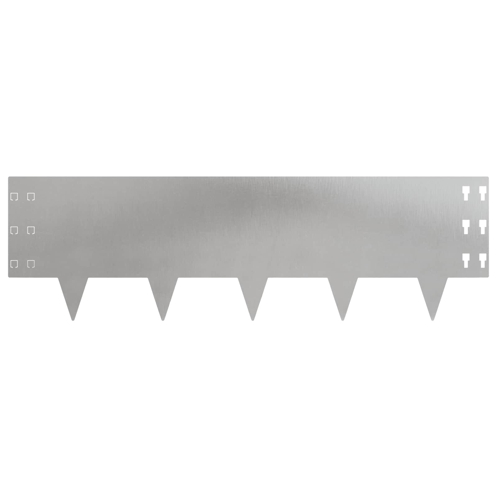 Περίγραμμα γκαζόν 10 pcs 100 x 30 cm Ατσάλι Ασημί