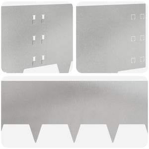Περίγραμμα γκαζόν 20 pcs 100 x 30 cm Ατσάλι Ασημί - Pakobazaar