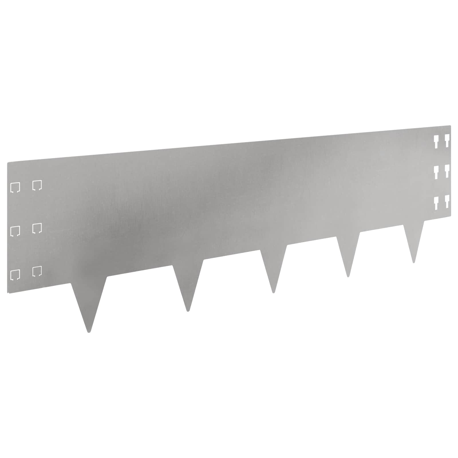 Περίγραμμα γκαζόν 20 pcs 100 x 30 cm Ατσάλι Ασημί