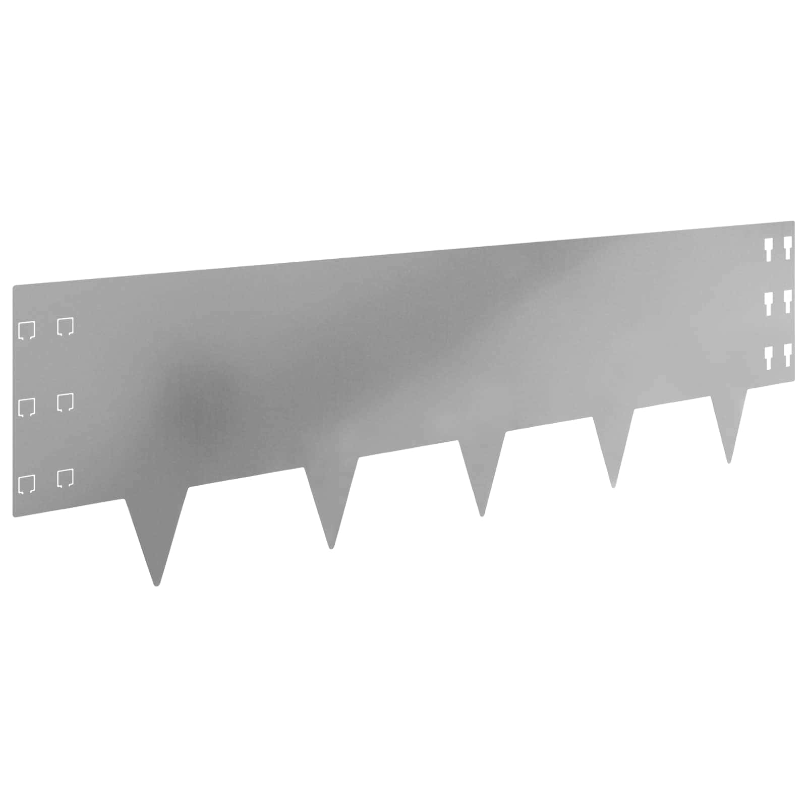 Περίγραμμα γκαζόν 10 pcs 100 x 30 cm Ατσάλι Ασημί