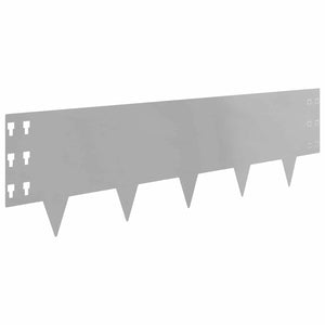 Περίγραμμα γκαζόν 10 pcs 100 x 30 cm Ατσάλι Ασημί - Pakobazaar