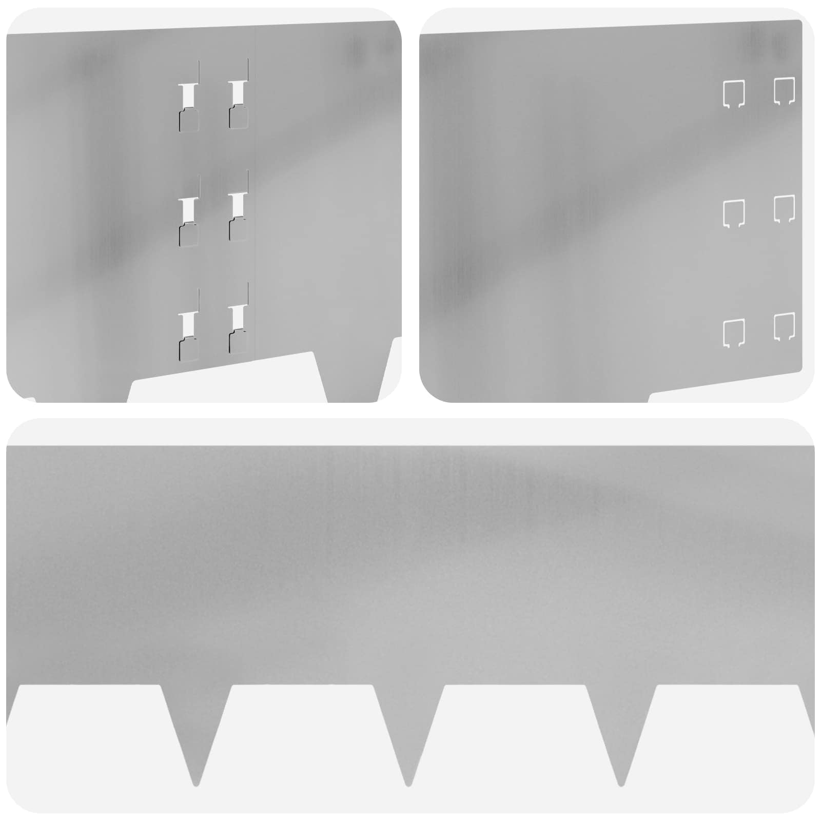 Περίγραμμα γκαζόν 20 pcs 100 x 30 cm Ατσάλι Ασημί