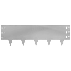 Περίγραμμα γκαζόν 20 pcs 100 x 30 cm Ατσάλι Ασημί - Pakobazaar