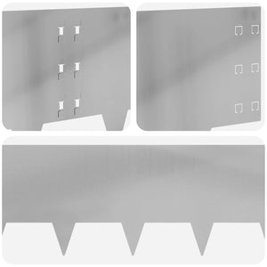 Περίγραμμα γκαζόν 30 pcs 100 x 30 cm Ατσάλι Ασημί - Pakobazaar