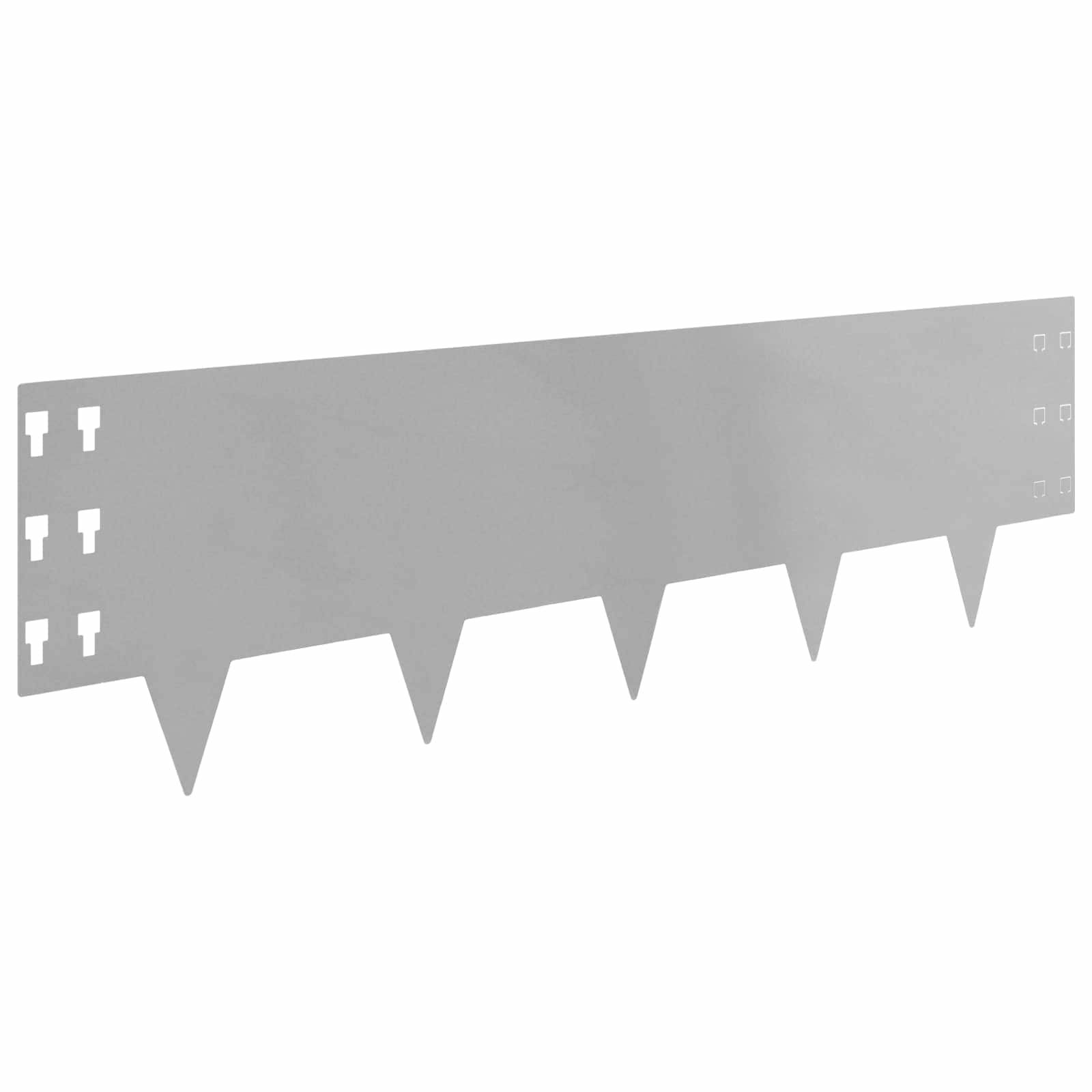 Περίγραμμα γκαζόν 30 pcs 100 x 30 cm Ατσάλι Ασημί