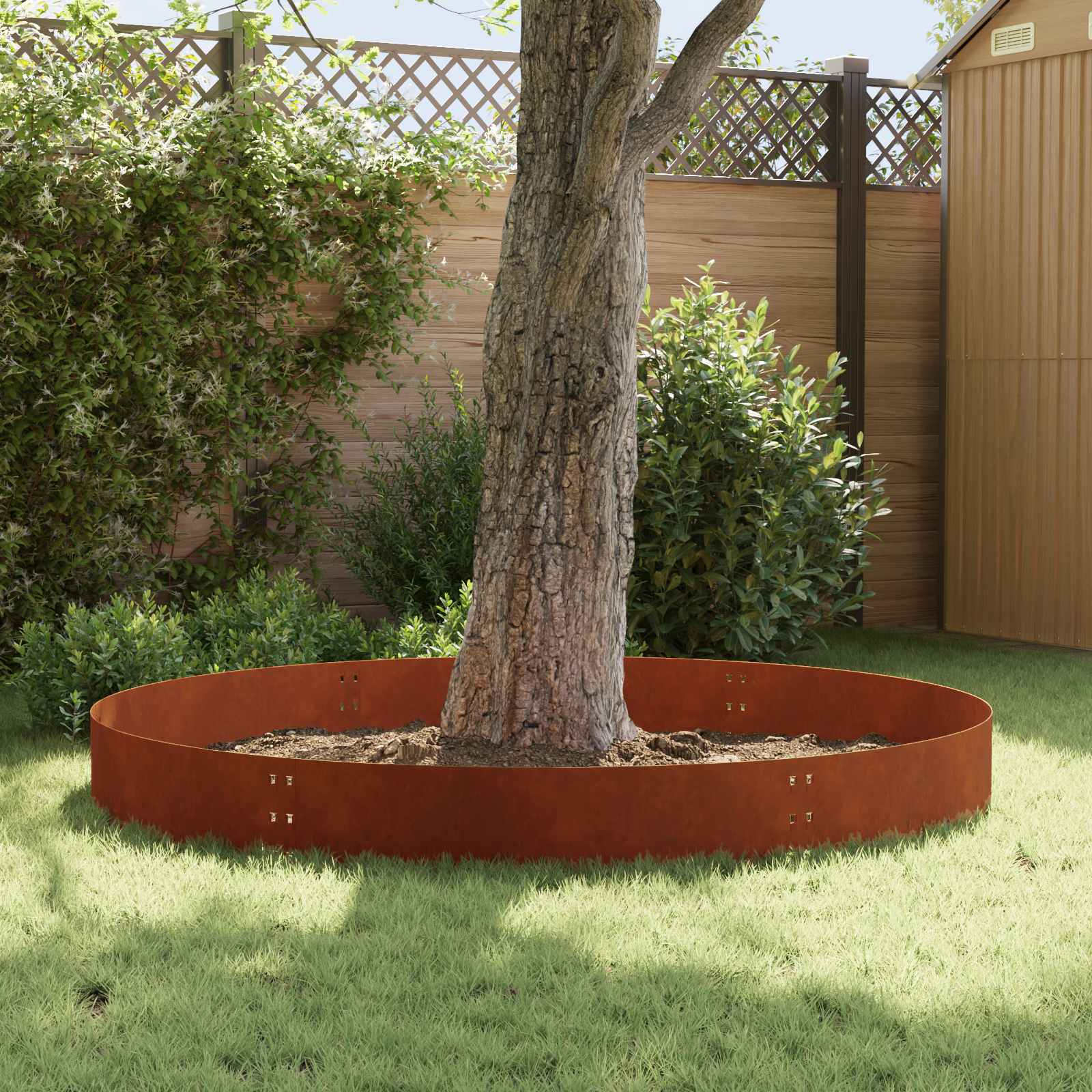 Περίγραμμα γκαζόν 20 pcs 100 x 30 cm Ατσάλι Σκ rusty