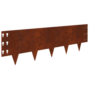 Περίγραμμα γκαζόν 20 pcs 100 x 30 cm Ατσάλι Σκ rusty - Pakobazaar